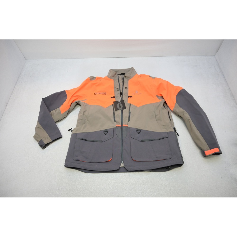 Cabelas Instinct Hunting Jacket Mens XL Orange Khaki Technical New